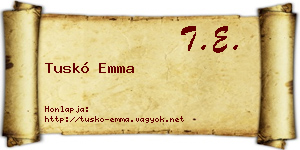 Tuskó Emma névjegykártya