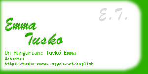 emma tusko business card
