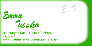 emma tusko business card